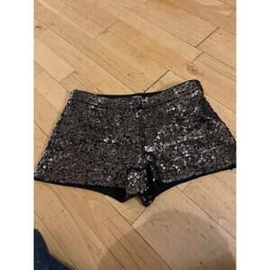 Express Bronze Sequins Shorts